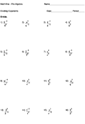Dividing Exponents - MathVine.com