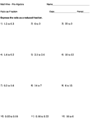 Express Ratio as Fraction - MathVine.com